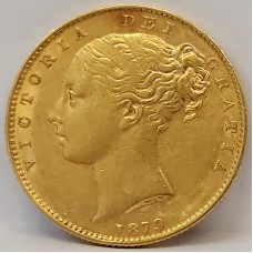AUSTRALIA 1879 . ONE 1 SOVEREIGN . SYDNEY . GOLD . SHIELD